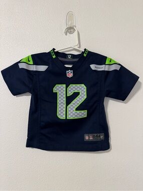 Seattle Seahawks Nike 12th Man Fan NFL Team Apparel Jersey Navy-24 Month
